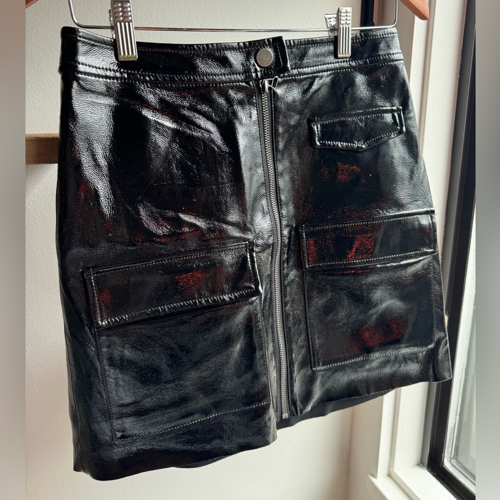 1. STATE Black Mini Skirt